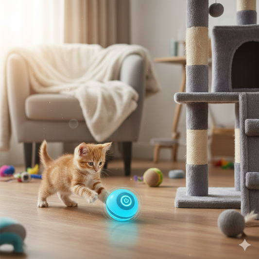 Elektrischer Katzen-Rollball