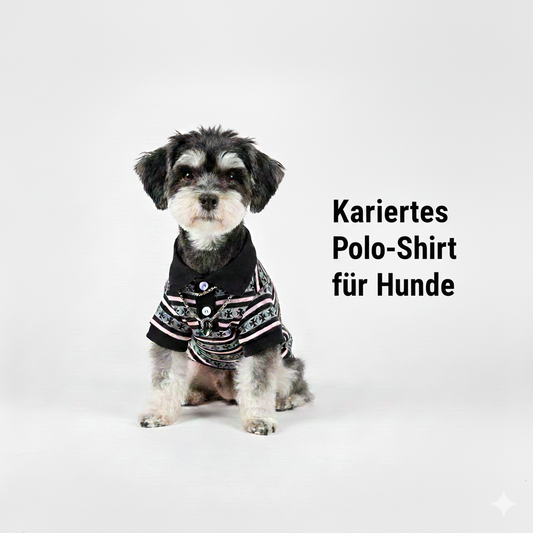 Kariertes Polo-Shirt für Hunde